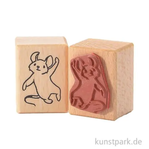 Jetzt Kaufen Stempel - Maus hängt an einer Strippe, 3 x 4 cm