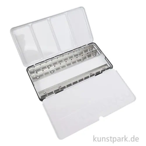 Preis Gesenkt Aquarell-Leerkasten aus Metall für 36 halbe oder 18 ganze Näpfe