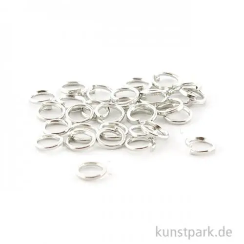 Bestseller Ringel - Rund, Silber, Stärke 0,6 mm, 30 Stück