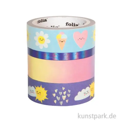 Beliebt Washi-Tape Hotfoil - SUNNYSIDE, 4er Set, je 5 m