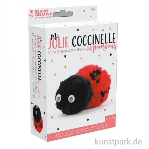 DIY Pompon Bastelset - Marienkäfer Im Trend