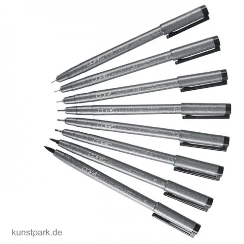 COPIC Multiliner Set - Schwarz, 8 Strichstärken Limited Edition