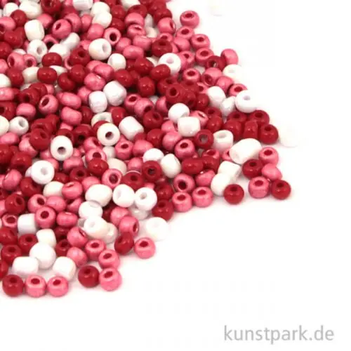 Rocailles Perlmutt Rosé Mix - 2,6 mm, 17g Dose Mengenrabatt