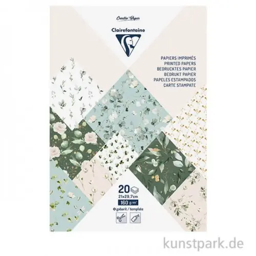 Sale Clairefontaine Motivpapier Block, Romantik, DIN A4, 20 Blatt