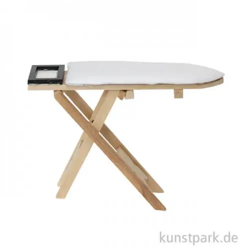 Miniatur Bügelbrett, Holz, 9,8 x 2,3 x 7 cm Nur Für Kurze Zeit