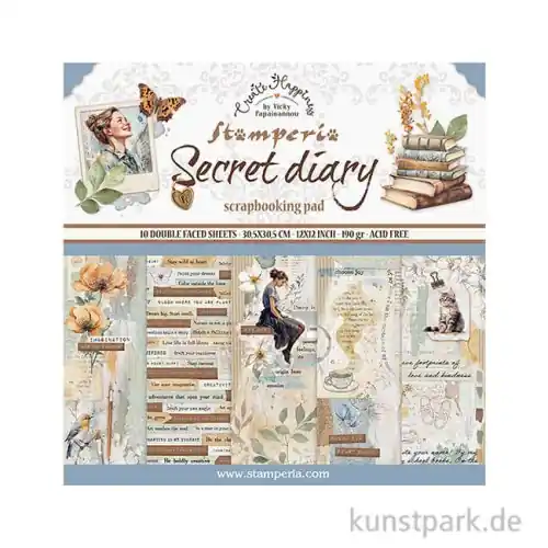 Meistverkauft Stamperia Scrapbooking Pad - Create Happiness Secret Diary, 30,5 cm
