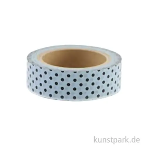Mengenrabatt Masking Tape - Dots Mint, 15 mm, 10 m Rolle