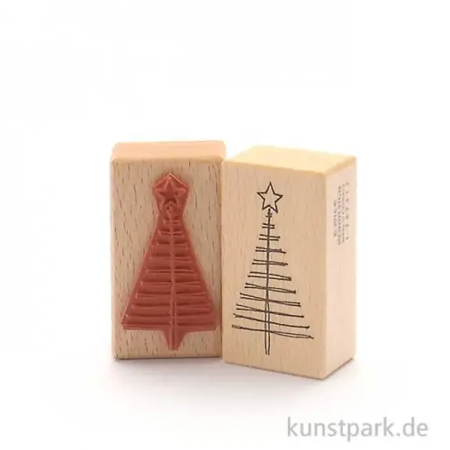 Bestpreis Stempel - Weihnachtsbaum mit wenigen Strichen, 4x7 cm