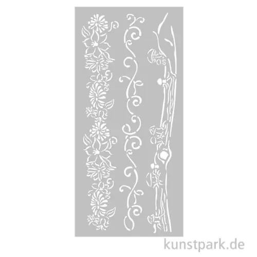 Heute Kaufen Stamperia Schablone - Hidden Grove Borders, 12 x 25 cm
