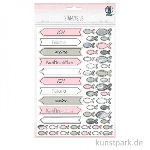 Stanzteile - Meine Konfirmation, Rosa, 312 Stück Bestseller