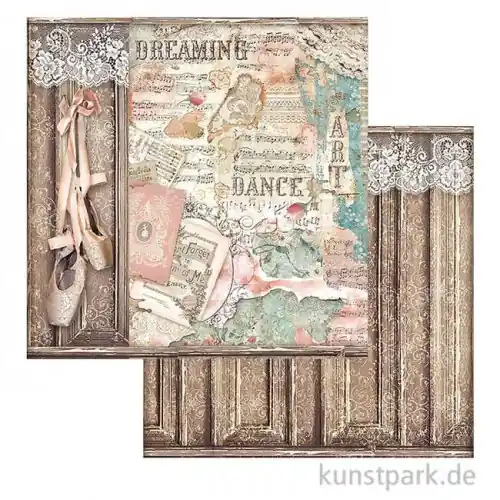 Stamperia Scrappapier - Passion Ballet Shoes, 30,5x30,5 cm Markenprodukt
