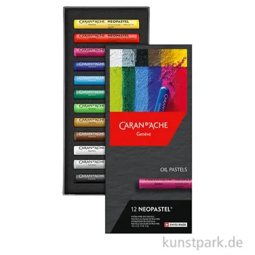 Abverkauf Caran d'Ache Neopastel Ölpastellkreide Set mit 12 Farben