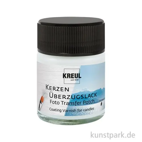 Neu KREUL Foto Transfer Potch Überzugslack für Kerzen Seidenglanz 50 ml