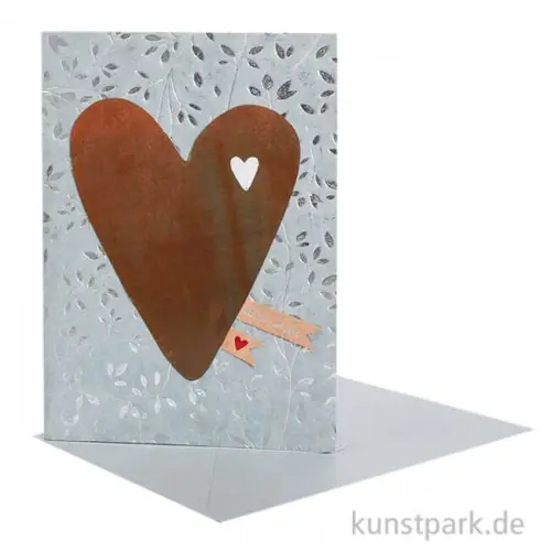 Markenprodukt Good old friends - Metallherzkarte, Alles Liebe