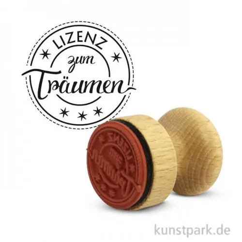 Butterer Stempel - Lizenz zum Träumen, rund 3 cm Top-Seller