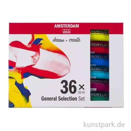 Talens AMSTERDAM Acrylfarben Set mit 36 x 20 ml Billig