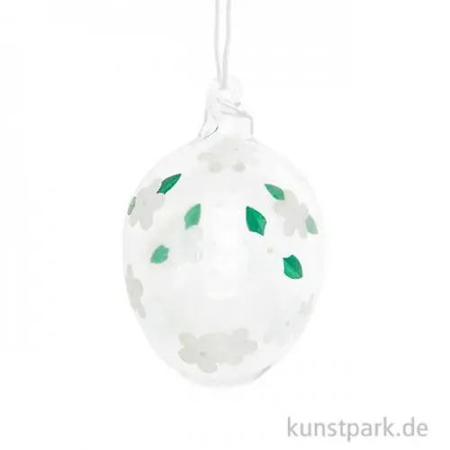 Expressversand Glas Ei - Erdbeerblüte