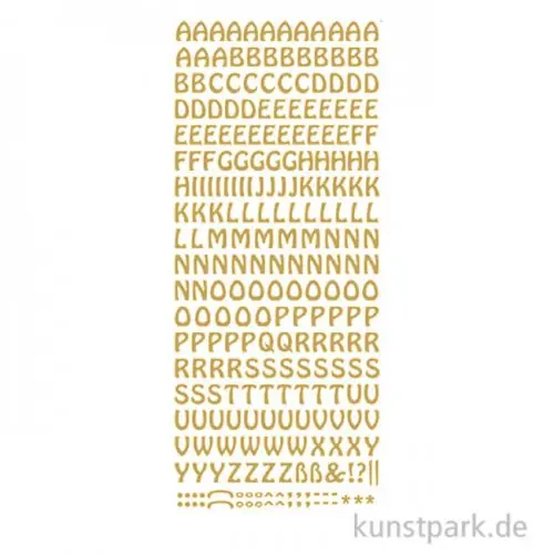 Jetzt Zugreifen Kreativ Sticker - Buchstaben groß, Gold, 10 x 23 cm