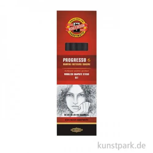 Koh-I-Noor Progresso Graphit und Aquarell Set, 6 Stifte sortiert Gleich Bestellen