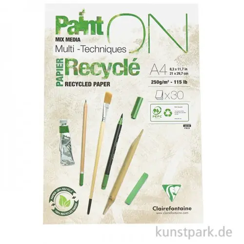 Sonderaktion Clairefontaine Paint'ON Papier Recycled, 250g