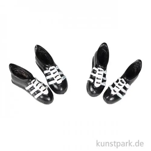 Mini Fußballschuhe, 3,5 cm, 4 Stück Handgefertigt