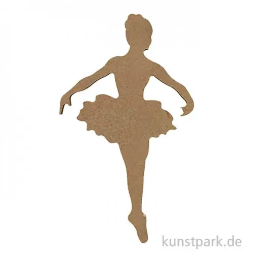 Versand Am Gleichen Tag Holzmotiv Tänzerin, 10 x 17 x 0,5 cm