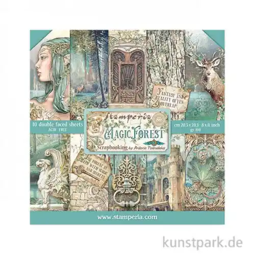 Stamperia Scrapbooking Pad - Magic Forest, 20,3 x 20,3 cm Garantierte Lieferung
