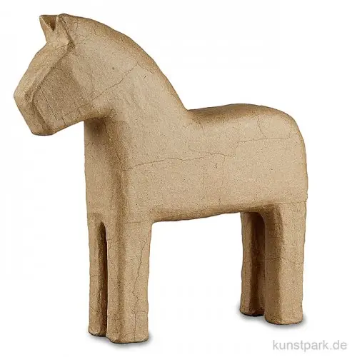 Neue Ware Pappmaché - Pferd, handgemacht, Höhe 24,5 cm