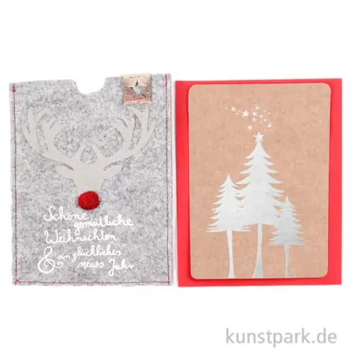 Markenprodukt Good old friends - Winterkuschelkarte, Hirsch