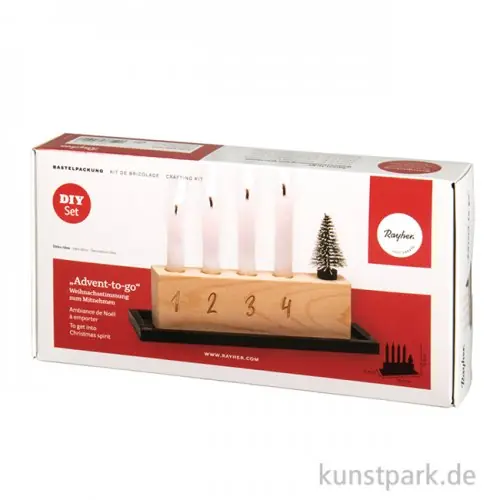 Sonderangebot Bastelset Adventskranz To Go, 18,2 x 6,3 x 15,5 cm
