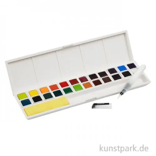 Sichere Zahlung Derwent INKTENSE Studio-Aquarellkasten, 24 halbe Näpfchen