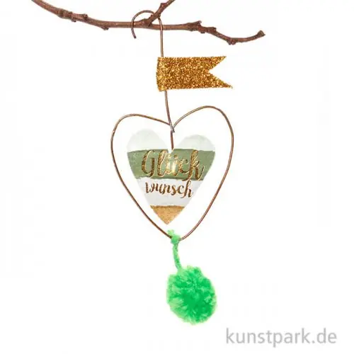 Good old friends - Mini Pompon Herzen - Glückwunsch Gleich Bestellen