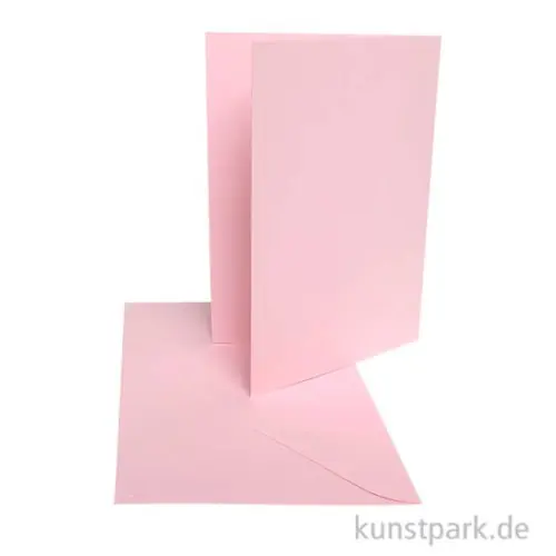 Kostenfreie Lieferung Einladungskarten + Kuverts, 6er Set, Rosa