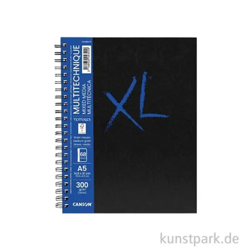 Canson XL Mix Media Buch, Spiral, DIN A5, 34 Blatt, 300 g/m² Kostenloser Rückversand