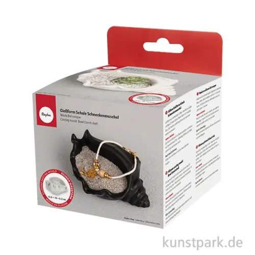 Heißes Angebot Silikon Gießform - Schale Schneckenmuschel, 14,8 x 10 x 6,3 cm