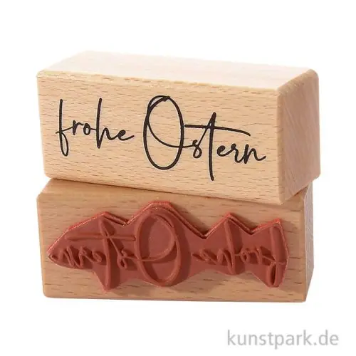 Preiswert Stempel - Frohe Ostern, 3 x 7 cm