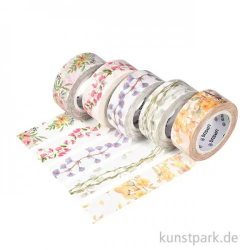 Washitape - Flora, 5er Set, 10 m Kostenloser Versand