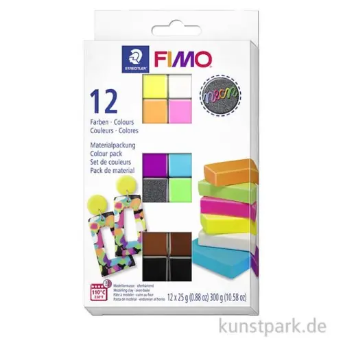 Kostenloser Versand FIMO Effekt Modelliermassen Set - Neon, 12 x 25 g