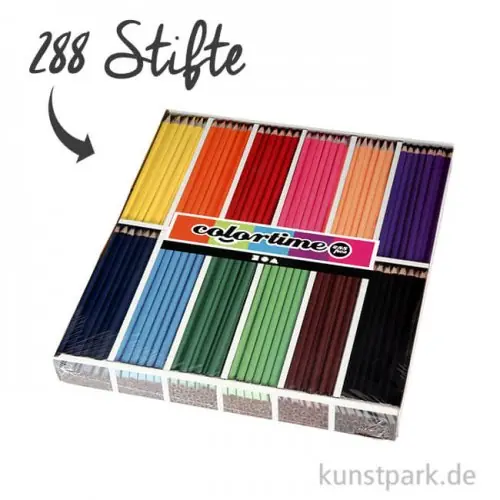 Gleich Bestellen XXL Set - Colortime Buntstifte Basisfarben - 288 Stifte für Kindergärten