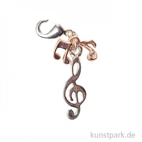 Super-Preis Anhänger Noten und Notenschlüssel - Roségold