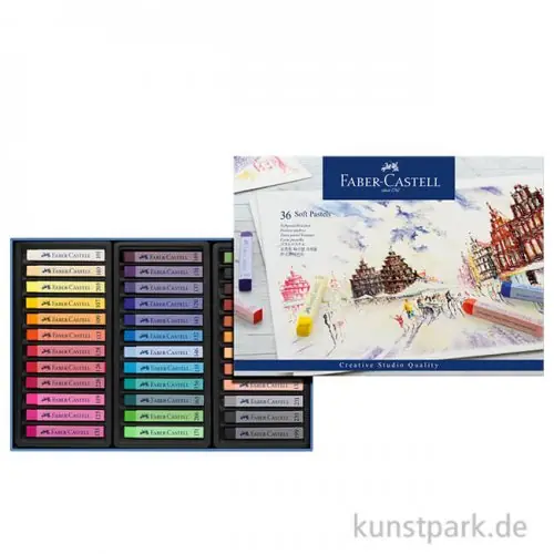 Faber-Castell Softpastellkreiden - 36er Studio-Set Zertifiziert