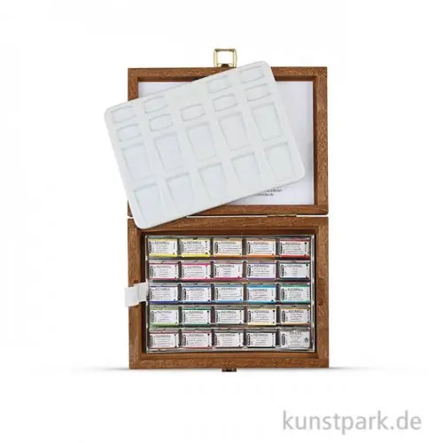 Schmincke HORADAM Aquarell Holzkasten mit 24 ganzen Näpfchen Top-Seller