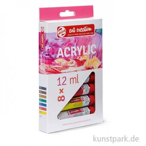 Preis Gesenkt Talens Art Creation Acrylfarben Set mit 8 Tuben 12 ml
