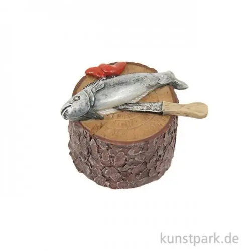 Ab Werk Mini-Fisch auf Hackstock 3,3 cm