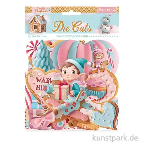 Finale Aktion Stamperia Die Cuts - Candy Christmas, 46 Stanzteile