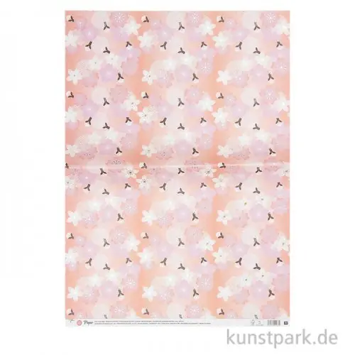 Neue Ware Decoupage Papier - Sakura, Kirschblüten Mix
