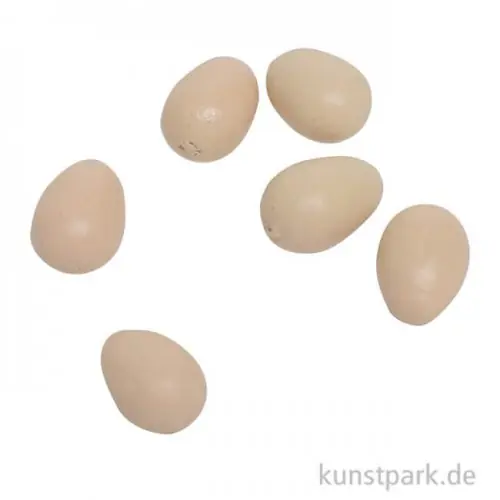 Miniatur Eier, 0,5 x 1 cm, 6 Stück Neue Ware