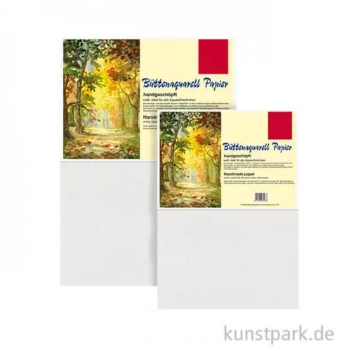 Kostenloser Versand Bütten Aquarellpapier Gewicht 250 g/m² 25 x 35 cm, 5 Blatt