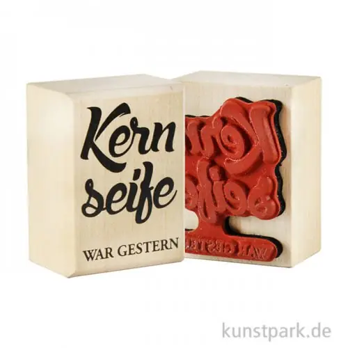 Butterer Stempel - Kernseife war gestern, 3x4 cm Expressversand