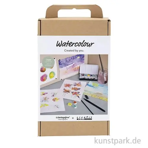 Neue Ware Aquarellmalerei Starter Set mit Farben, Papier und Pinsel